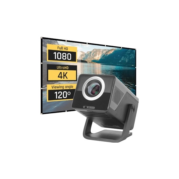 Iggual pack proyector 4k + lona proyección100"